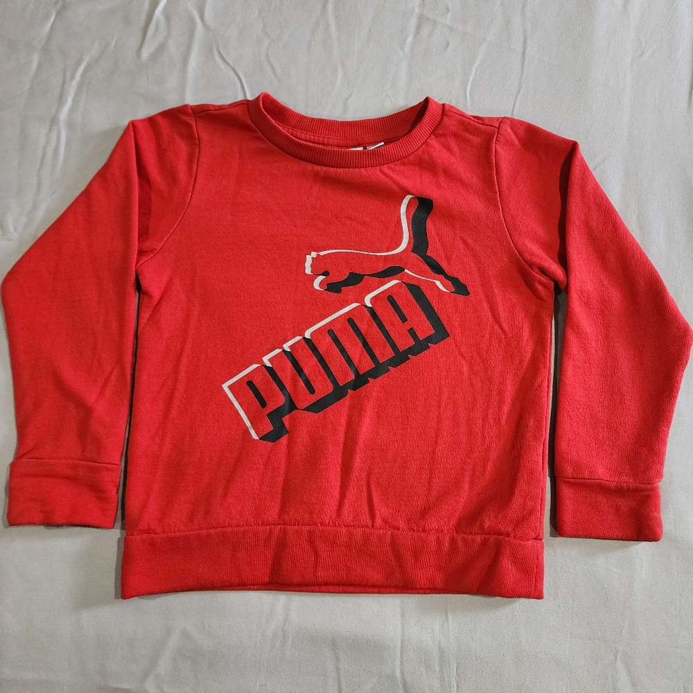 Puma Red Sweatshirt Vibrant Cotton Blend Hoodie